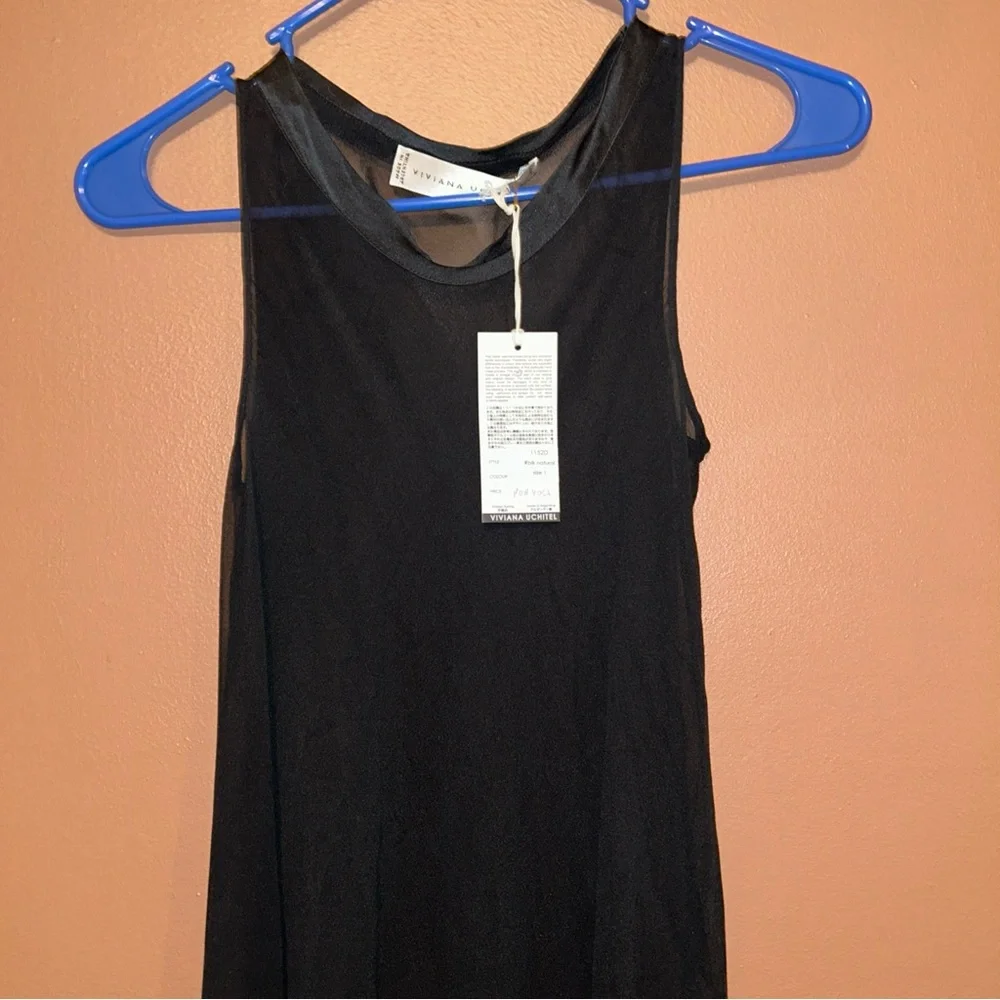 NWT Viviana Uchitel Fringe Hem Dress in Black Size XS (1) $564 - Picture 4 of 7